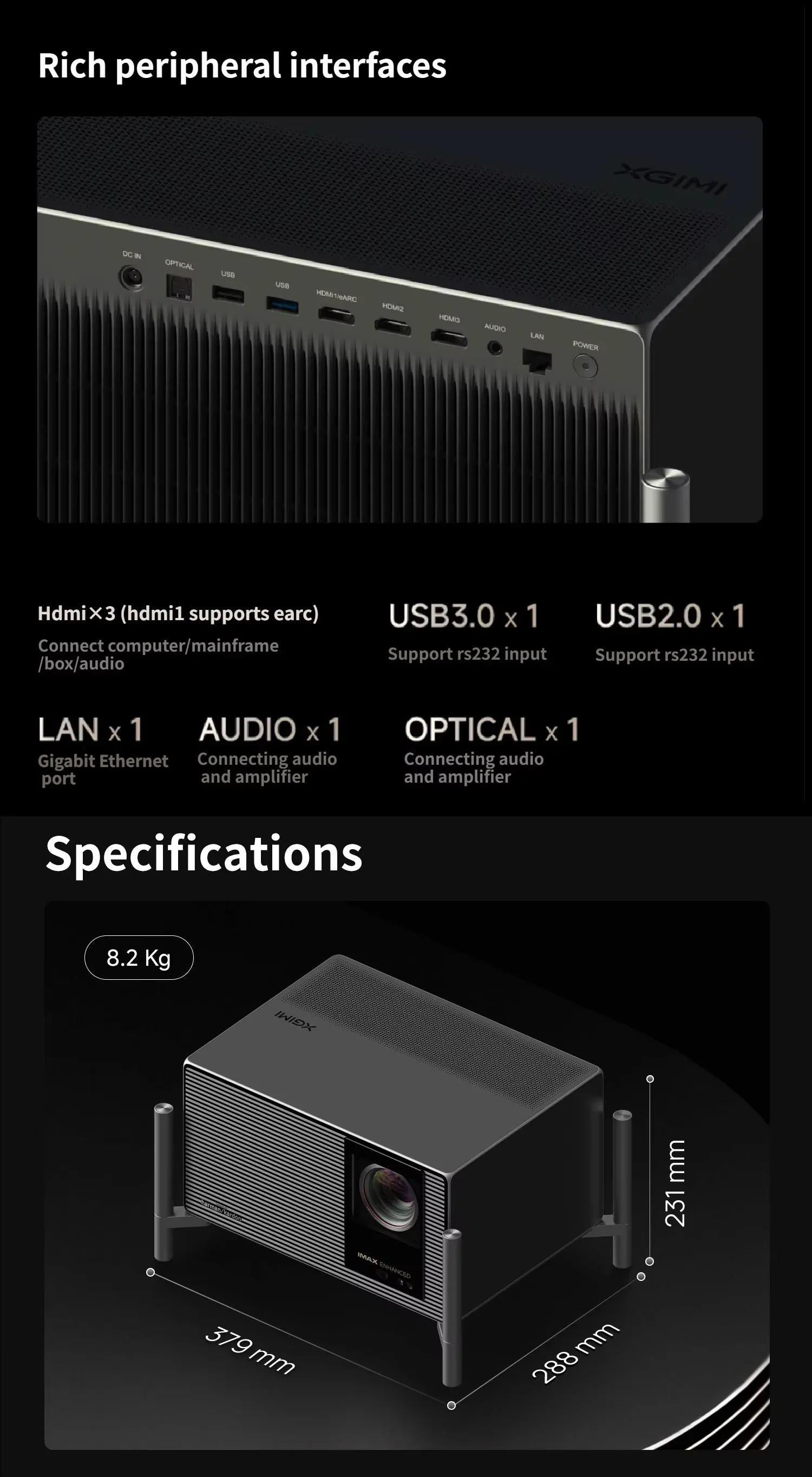 XGIMI X50 Ultra Max 4K RGB Laser Projector product details 9
